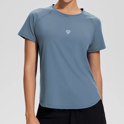 Woman Workout Gym Yoga Short Sleeve Shirts Soft and Comfortable Oversized Fitness Sports Tee Activewear Casual Top
