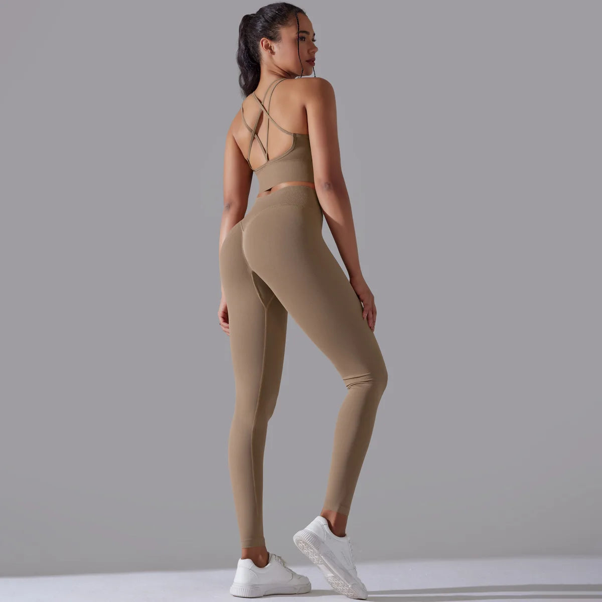 2025 Newest Seamless Yoga Set 2 Piece Bra Legging Workout Suit Leggings for Women Training Apparel Activewear
