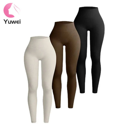High Waist Women's for Tik Tok Yoga Leggings Hot GYM Activewear with Butt Lift Elastic Compression Scrunch Seamless Design