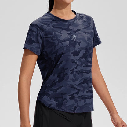 Woman Workout Gym Yoga Short Sleeve Shirts Soft and Comfortable Oversized Fitness Sports Tee Activewear Casual Top