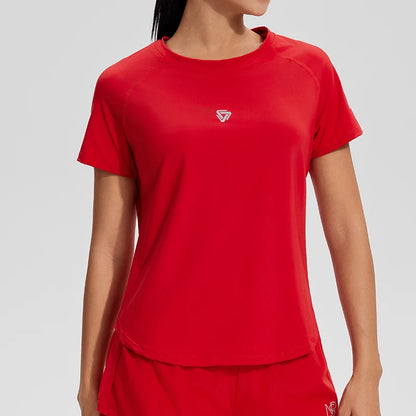 Woman Workout Gym Yoga Short Sleeve Shirts Soft and Comfortable Oversized Fitness Sports Tee Activewear Casual Top