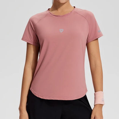 Woman Workout Gym Yoga Short Sleeve Shirts Soft and Comfortable Oversized Fitness Sports Tee Activewear Casual Top