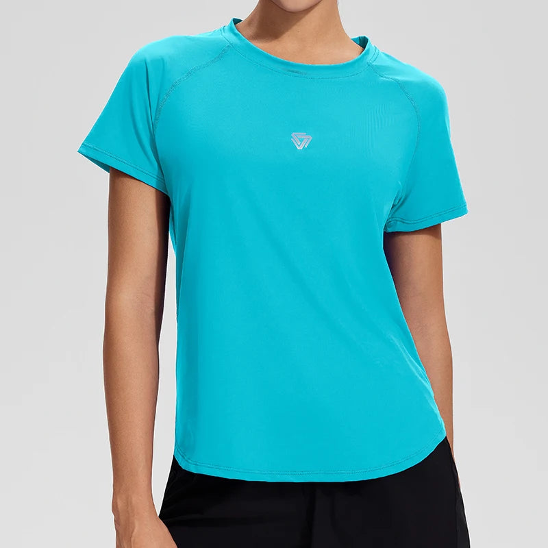 Woman Workout Gym Yoga Short Sleeve Shirts Soft and Comfortable Oversized Fitness Sports Tee Activewear Casual Top