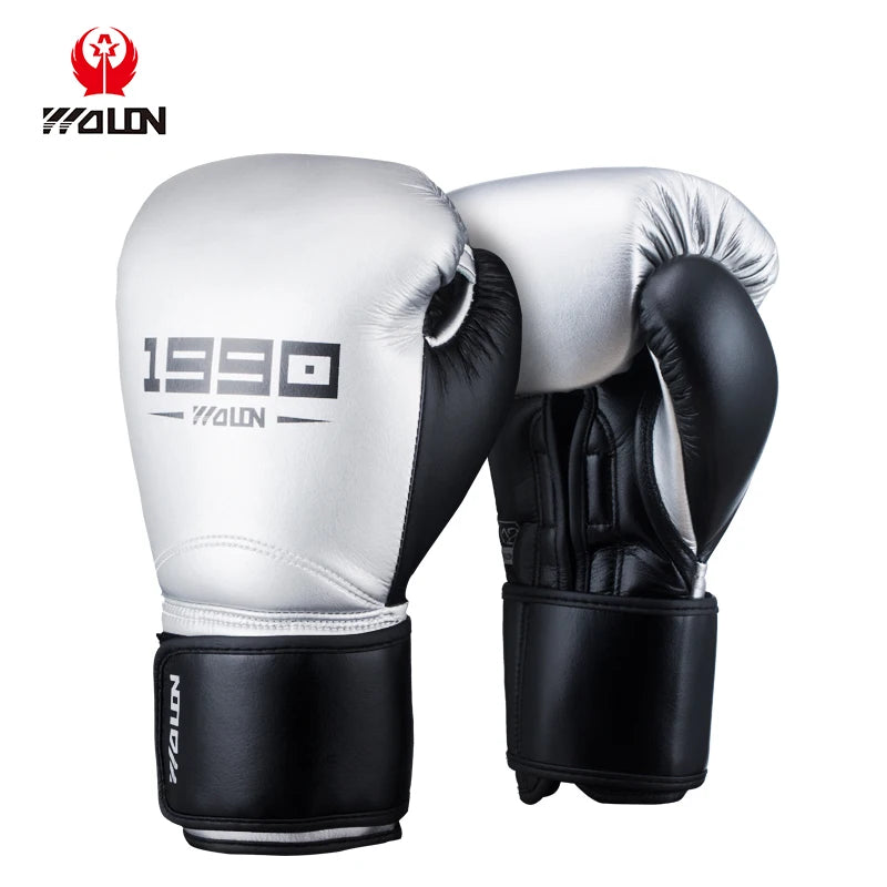 Professional Big Wolon Leather Custom Ladies' Boxing Gloves 8oz-14oz Red/Black Anti-Slip High Quality