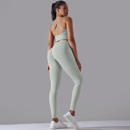 2025 Newest Seamless Yoga Set 2 Piece Bra Legging Workout Suit Leggings for Women Training Apparel Activewear