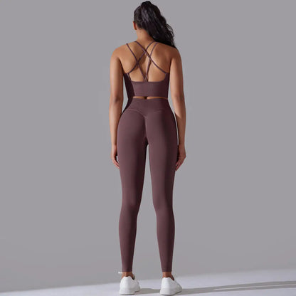 2025 Newest Seamless Yoga Set 2 Piece Bra Legging Workout Suit Leggings for Women Training Apparel Activewear