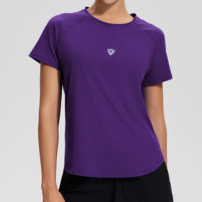 Woman Workout Gym Yoga Short Sleeve Shirts Soft and Comfortable Oversized Fitness Sports Tee Activewear Casual Top