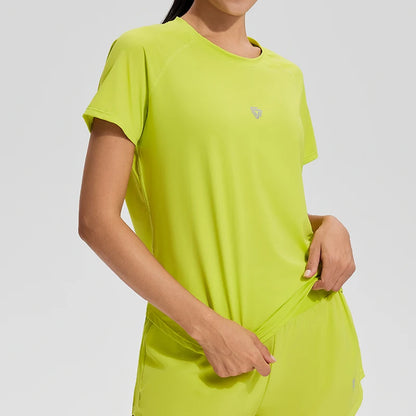 Woman Workout Gym Yoga Short Sleeve Shirts Soft and Comfortable Oversized Fitness Sports Tee Activewear Casual Top