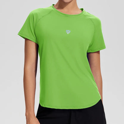 Woman Workout Gym Yoga Short Sleeve Shirts Soft and Comfortable Oversized Fitness Sports Tee Activewear Casual Top