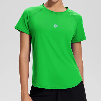 Woman Workout Gym Yoga Short Sleeve Shirts Soft and Comfortable Oversized Fitness Sports Tee Activewear Casual Top