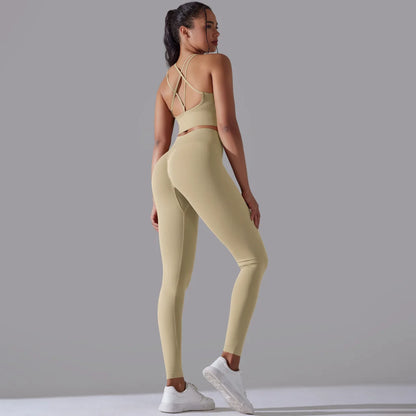 2025 Newest Seamless Yoga Set 2 Piece Bra Legging Workout Suit Leggings for Women Training Apparel Activewear