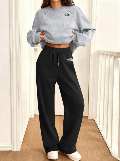 2026 Women's Tracksuit  Autumn Fashion  round-neck sweatshirt Two Pieces Outfit  Comfortable  daily street fitness jogging suit