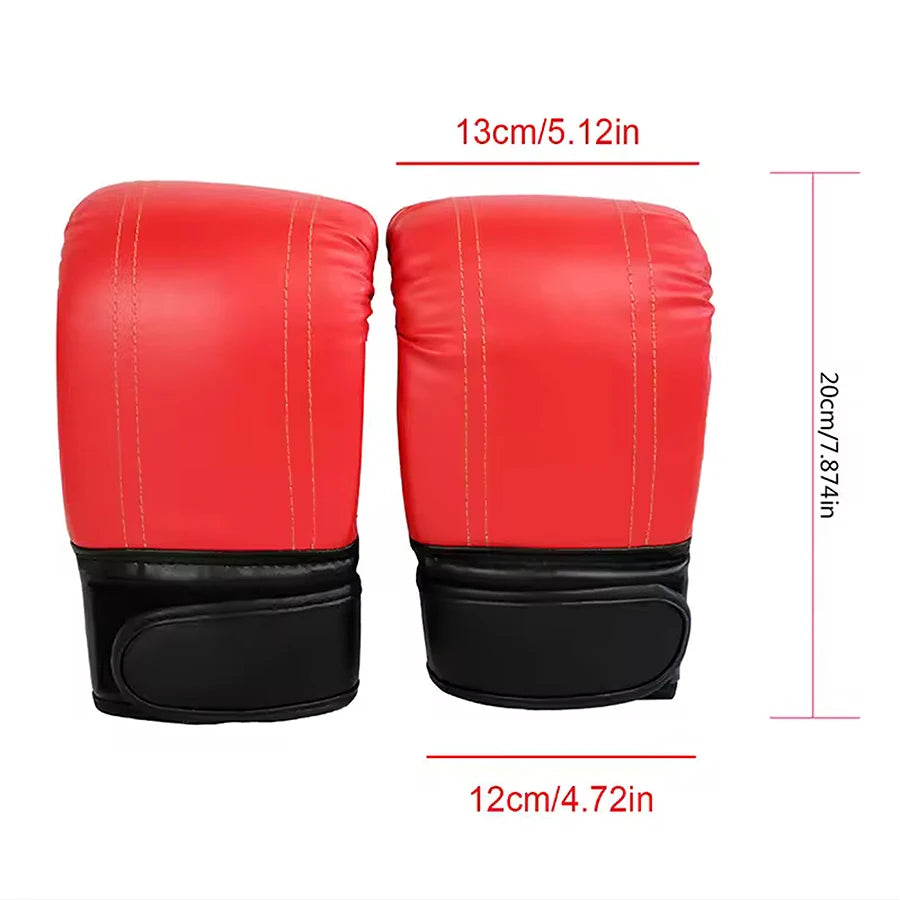 1 Pair Boxing Gloves for Adults Men Women Unisex Training Fighting PU Leather Sports Protective Gloves