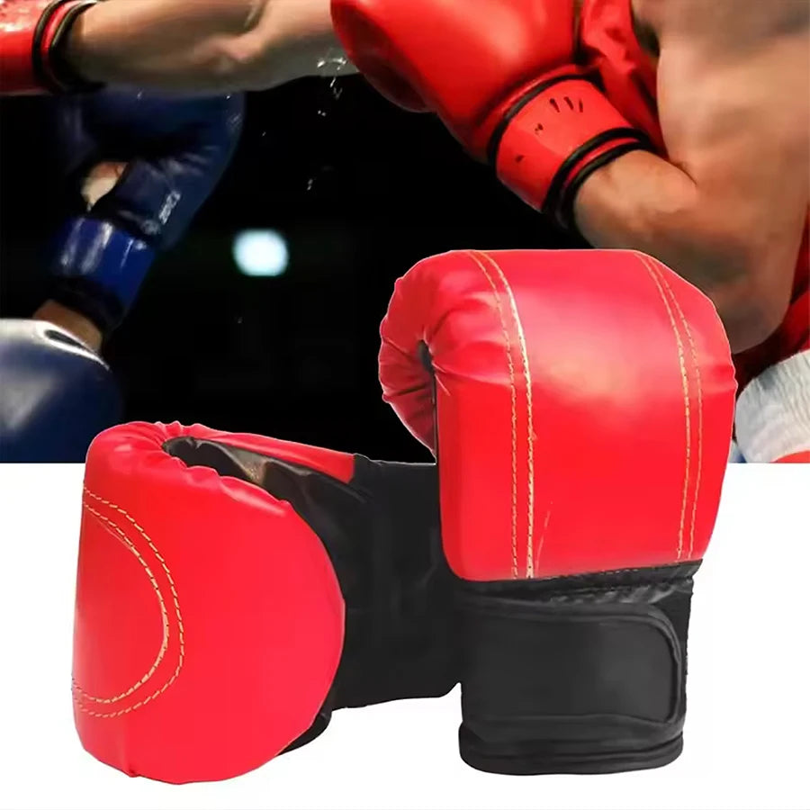 1 Pair Boxing Gloves for Adults Men Women Unisex Training Fighting PU Leather Sports Protective Gloves